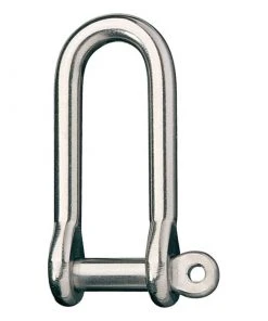 RONSTAN Stainless Steel Forged "D" Shackle with 1/4" Pin, 19/32" IW