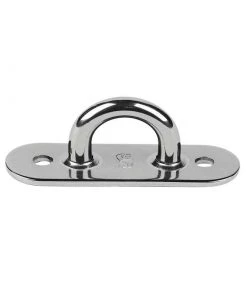 SCHAEFER 3" x 1" Dia. Oblong-Base Pad Eye with 1/4" Bail