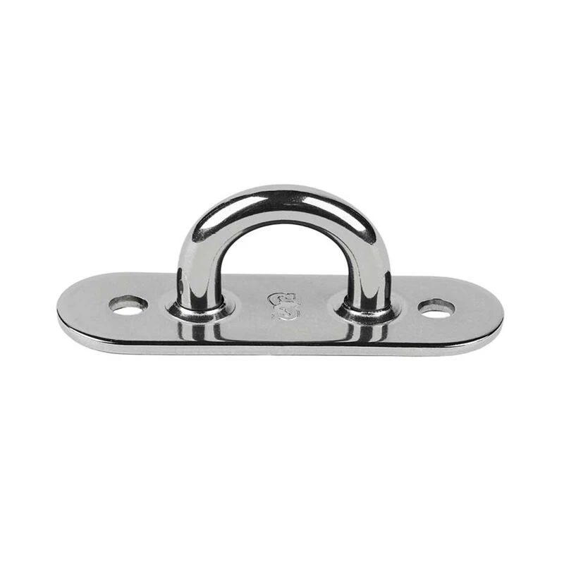 SCHAEFER 3" x 1" Dia. Oblong-Base Pad Eye with 1/4" Bail