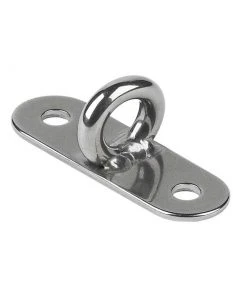 SCHAEFER 5/8" x 1 7/8" Dia. Oblong-Base Pad Eye with 3/16" Bail