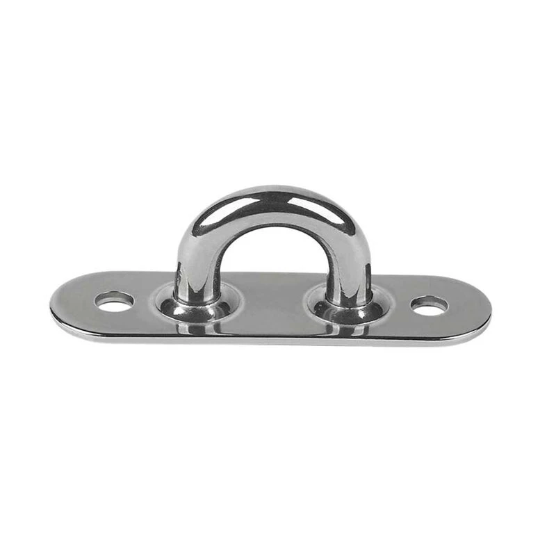 SCHAEFER 2 1/4" x 5/8" Dia. Oblong-Base Pad Eye with 1/4" Bail