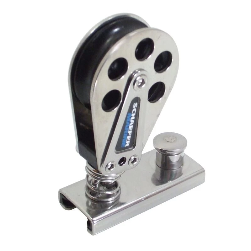 SCHAEFER Spring-Loaded Block fits 1" Track, Stainless Cheeks