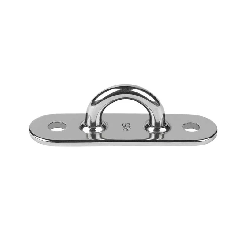 SCHAEFER 4 1/4" x 1 1/14" Dia. Heavy-Duty Oblong-Base Pad Eye with 5/16" Bail