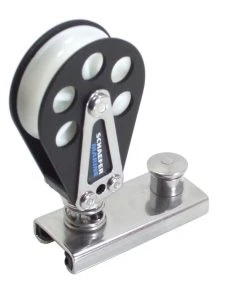 SCHAEFER Spring-Loaded Block on 1" Track, Aluminum Cheeks