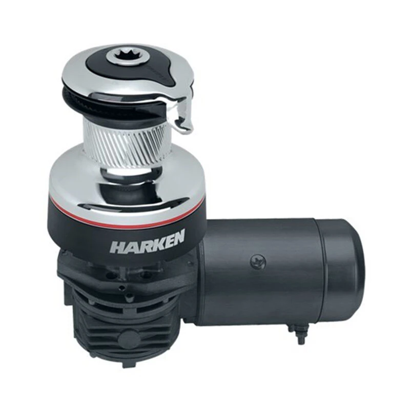 HARKEN #46 Two Speed Horizontal Radial Electric Self-Tailing Winch, Chrome, 24 Volts