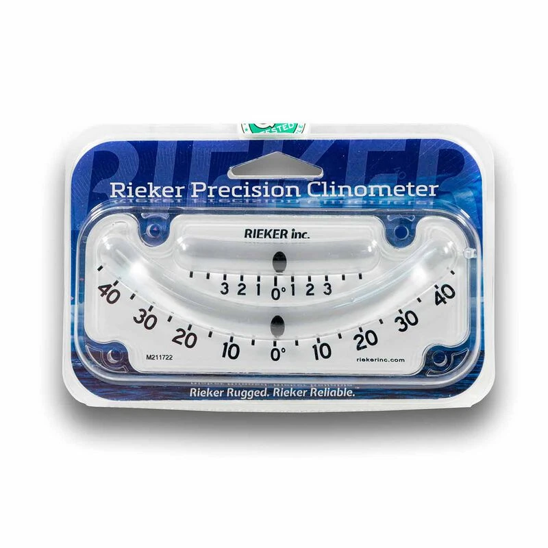 RIEKER INSTRUMENTS Clinometer ±45º Scale 5º Lower ±5º Scale 1º Upper White