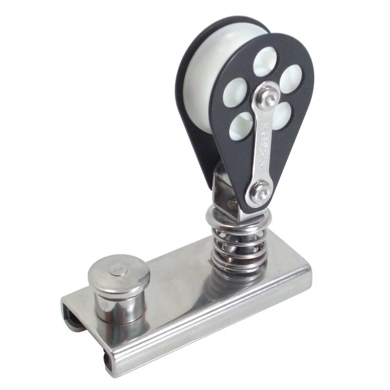 SCHAEFER Spring-Loaded Block fits 1" Track, Aluminum Cheeks